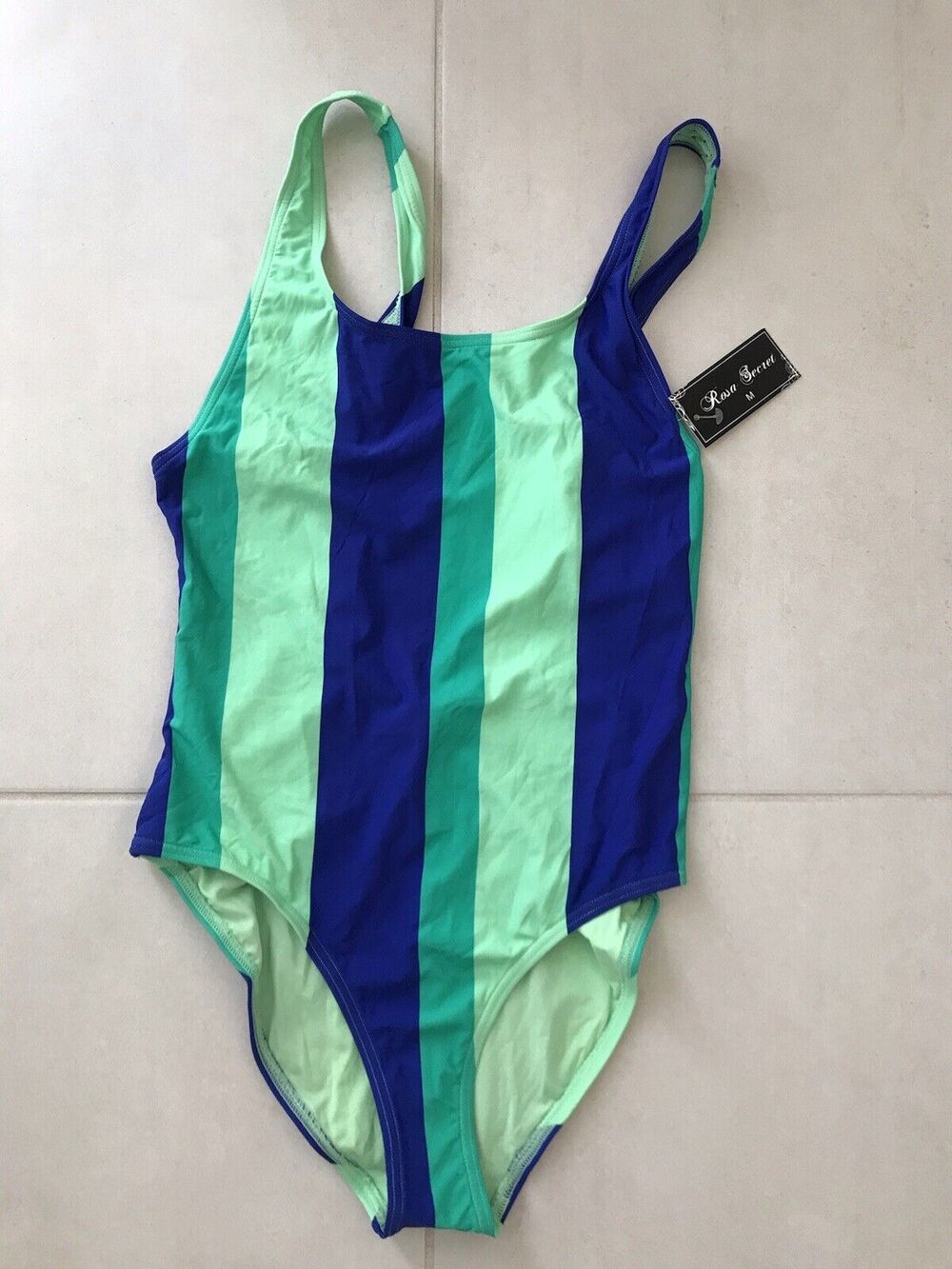Rosa Secret Swim One Piece Swimsuit Striped Swimwear